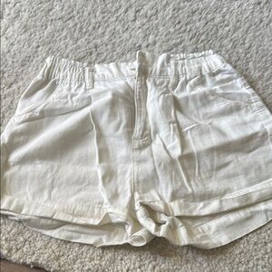 Zara White High Waist Shorts
